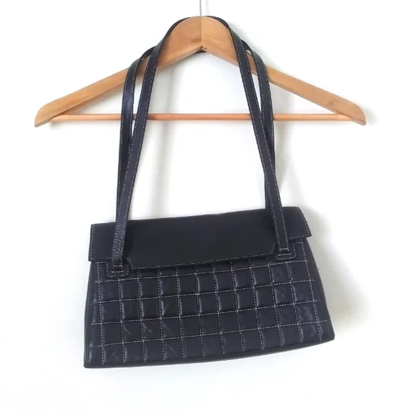 The Sak Black Leather Quilted Shoulder Bag - Picture 1 of 13
